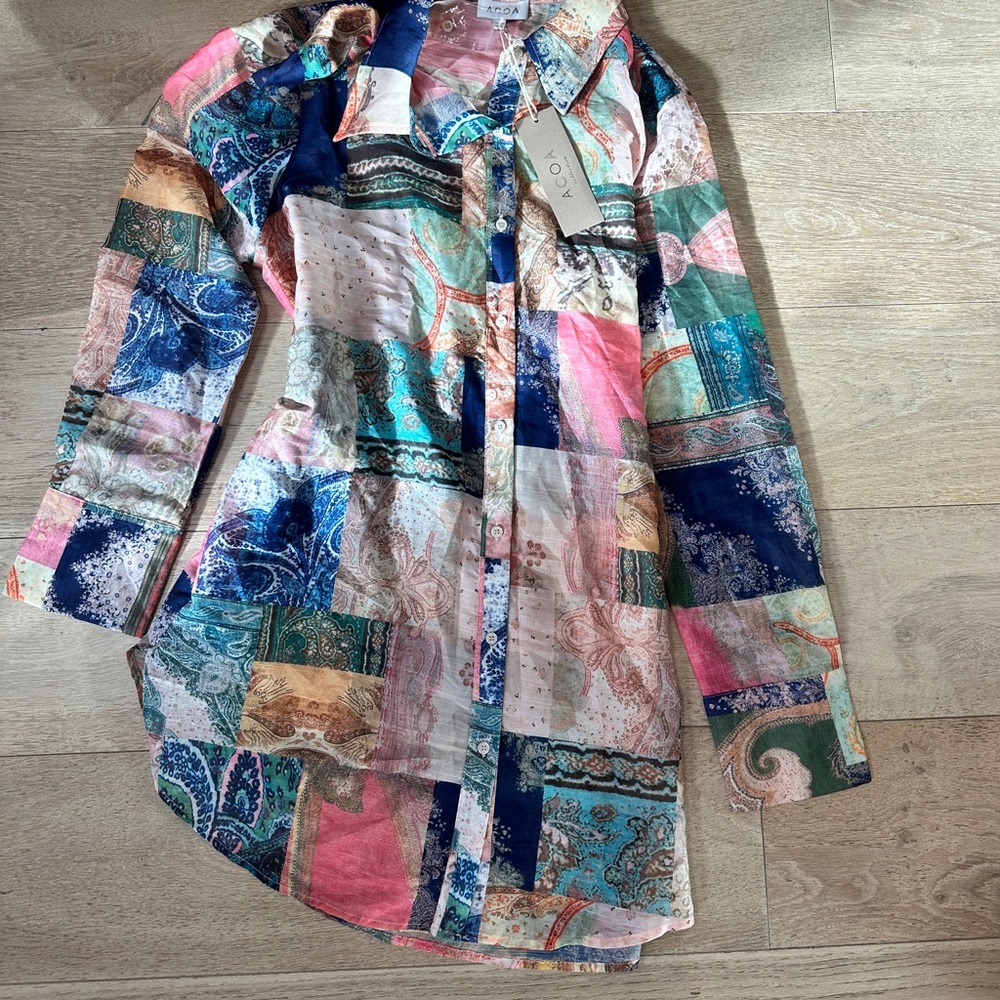 Vici Multicolor Patchwork Mini Dress NWT - image 1